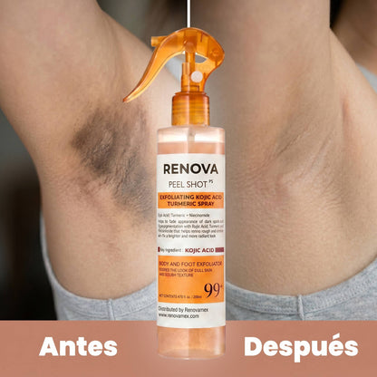 RENOVA | Spray Exfoliante Corporal - Cúrcuma + Ácido Kójico