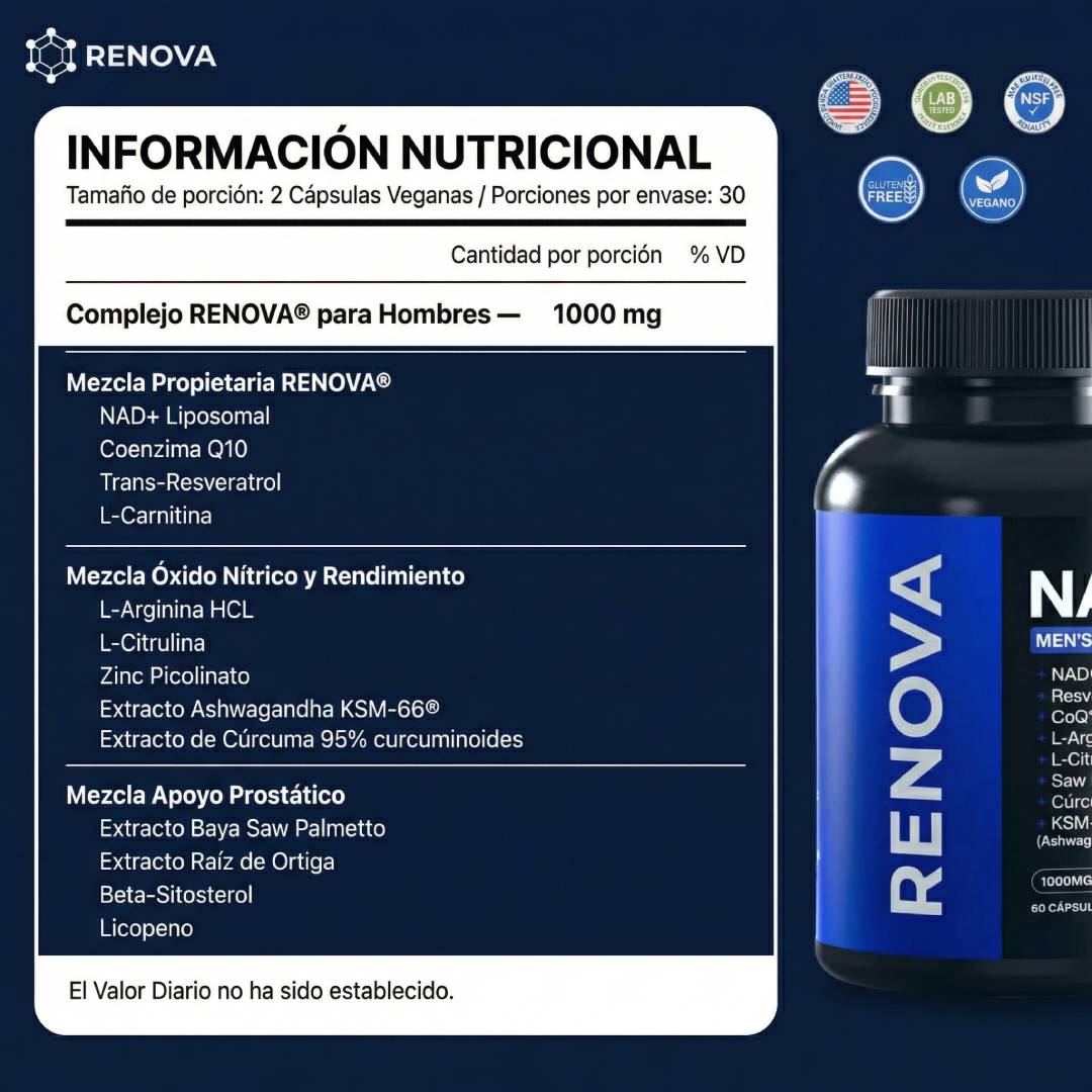 NAD+ Men's Revive™ — Vitalidad y Rendimiento Masculino